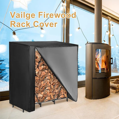 Vailge Firewood Rack Cover 6FT, Waterproof Firewood Rack Outdoor Cover - Image 6