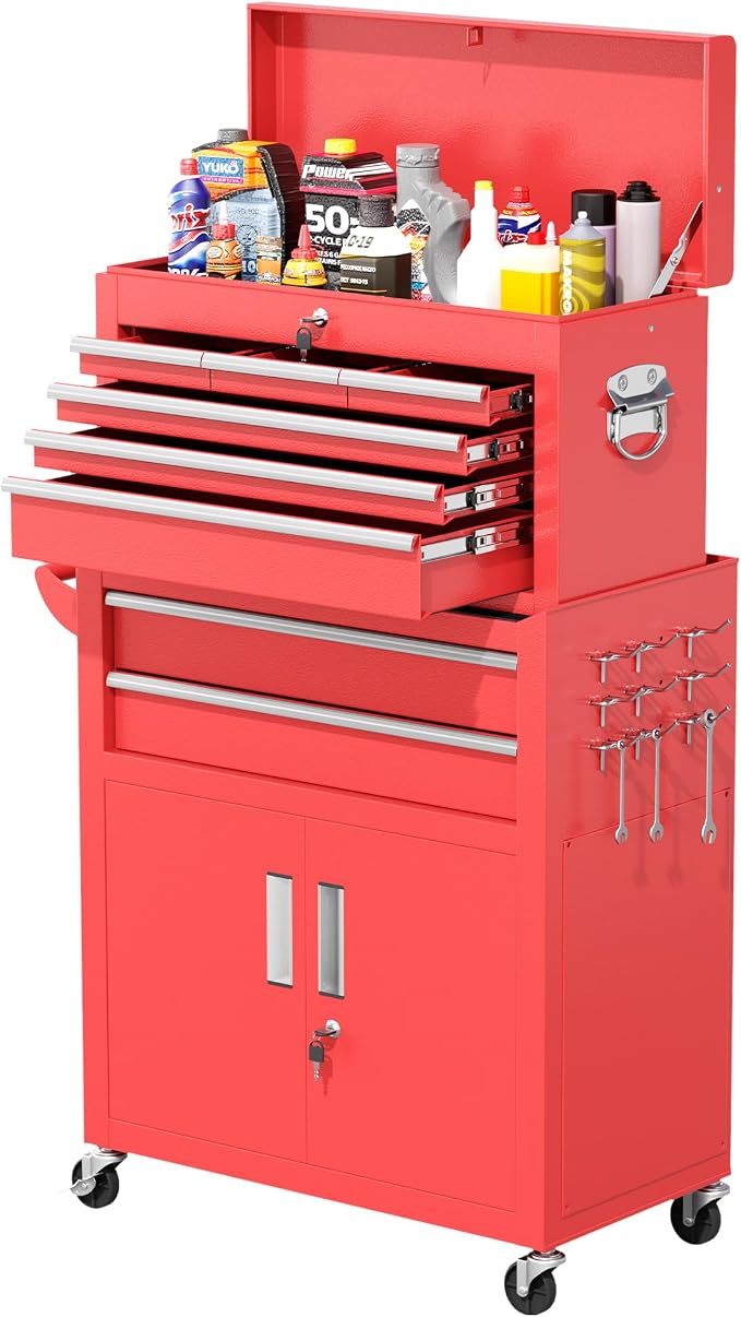 Greenvelly Tool Chest, 8-Drawer Rolling Tool Chest by Greenvelly