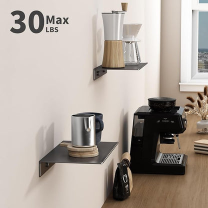 Danpoo 8 inch Gray Small Floating Shelves - Image 4