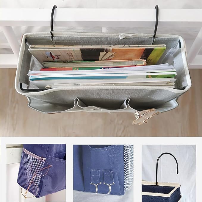 Bedside Caddy, Bedside Hanging Storage Organizer forBunk and Hospital Beds - Image 2