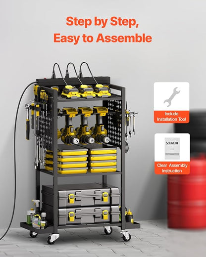 VEVOR 4-Tier Tool Organizer Cart - Image 6