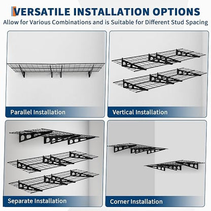 GarveeHome 2 Pack 2x6ft Garage Storage Shelving Wall Mounted, - Image 6