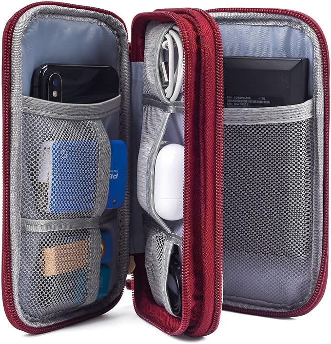 CAAORDKSO Electronic Cord Organizer Travel Case, Travel Cable Organizer Bag - Image 7