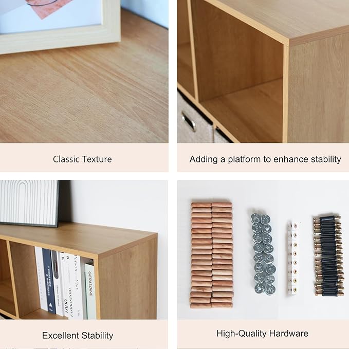 Wooden 6 Cube Storage Organizer - Image 3