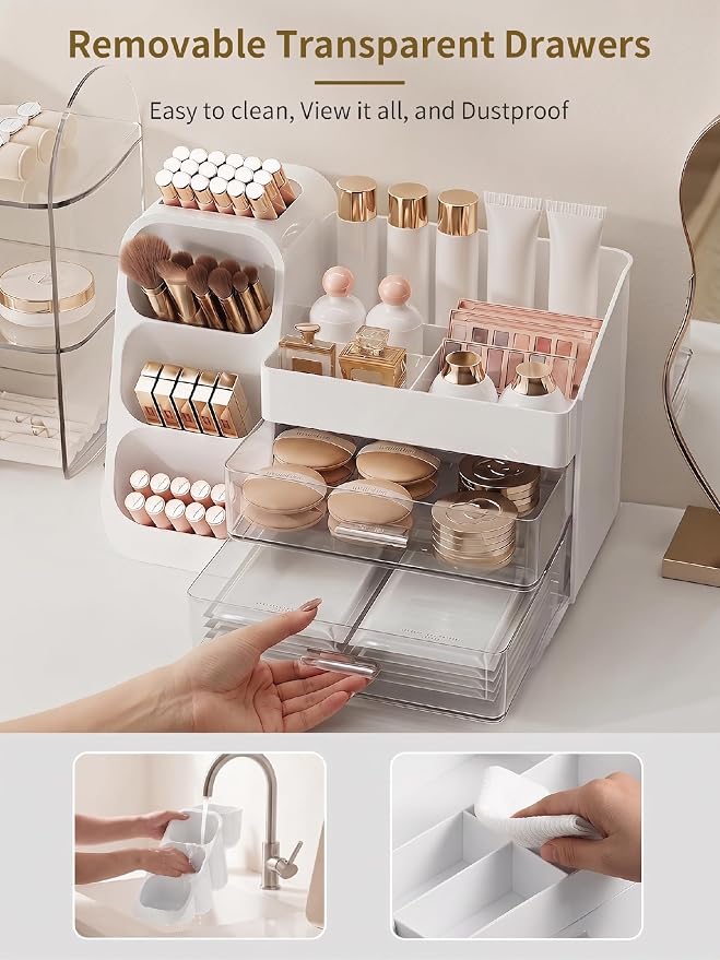 Booklov Makeup Organizer for Vanity, Large Capacity Cosmetic Display Case - Image 6
