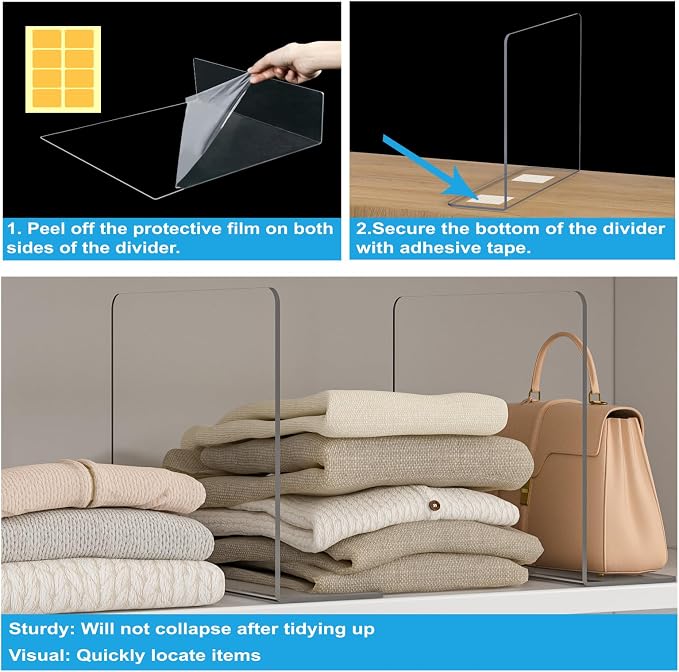 OKPOW Shelf Dividers Closet Organizer - Image 4