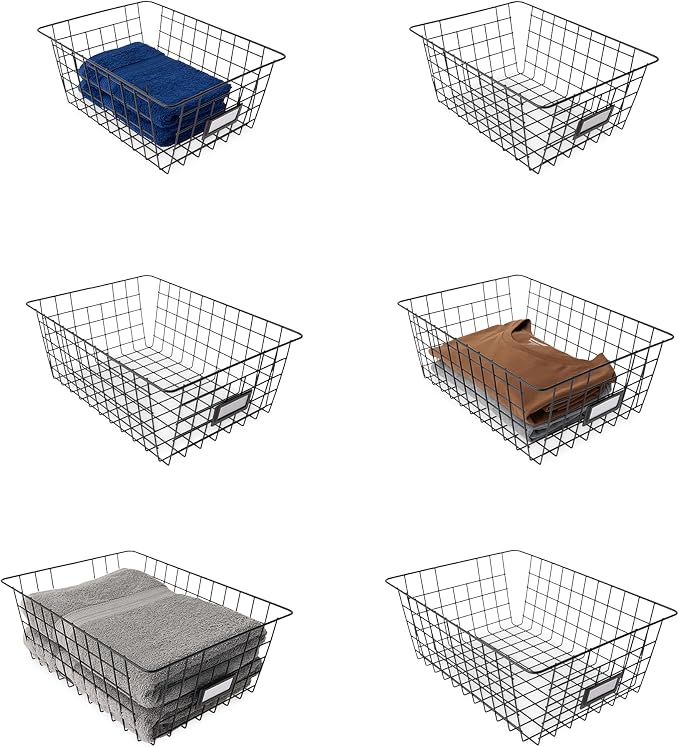 Amazon Basics Wire Storage Baskets by AmazonBasics