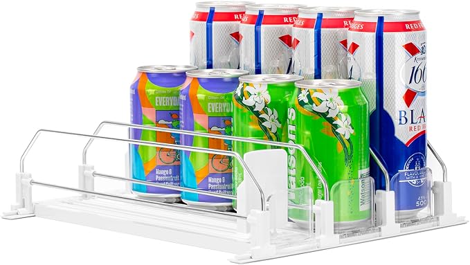 Rula Drink Organizer for Fridge, Self-Pushing Soda Can Dispenser for Mini by Rula