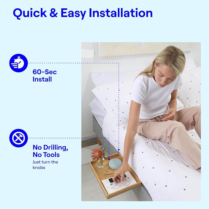 BedShelfie Bedside Shelf for Dorm Room Bunk Bed & Top Bunk, College Dorm Room - Image 8