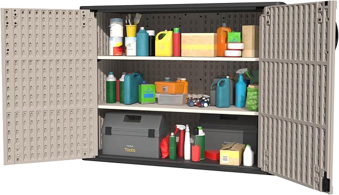 Patiowell Shelf of Plastic Outdoor Storage Cabinet, 26/50 Cu Ft Lockable - Image 3