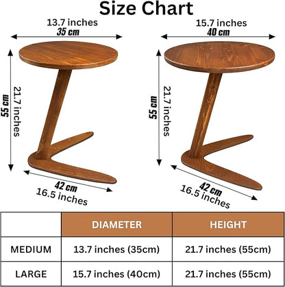C-Shaped Handmade End Table, Side Table - Image 6