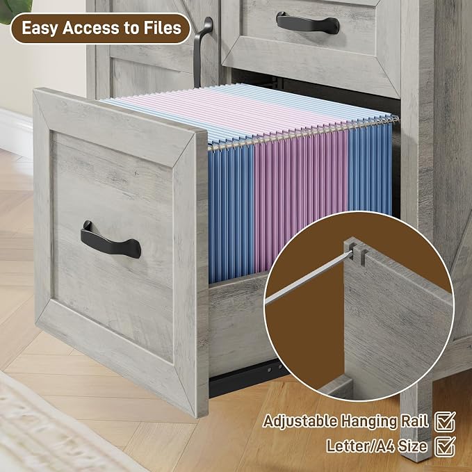 3 Drawers Farmhouse File Cabinet - Image 5