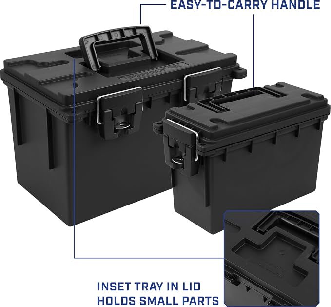 Sheffield Ammo Box Made in USA, Stackable Lockable Ammo Storage Box, Water & - Image 9