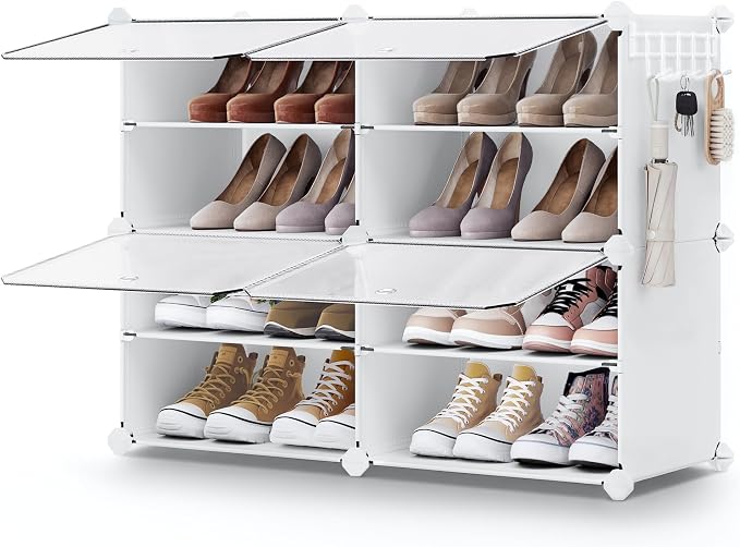 SONGMICS Shoe Rack Organizer, 4-Tier Shoe Storage Cabinet by Unknown