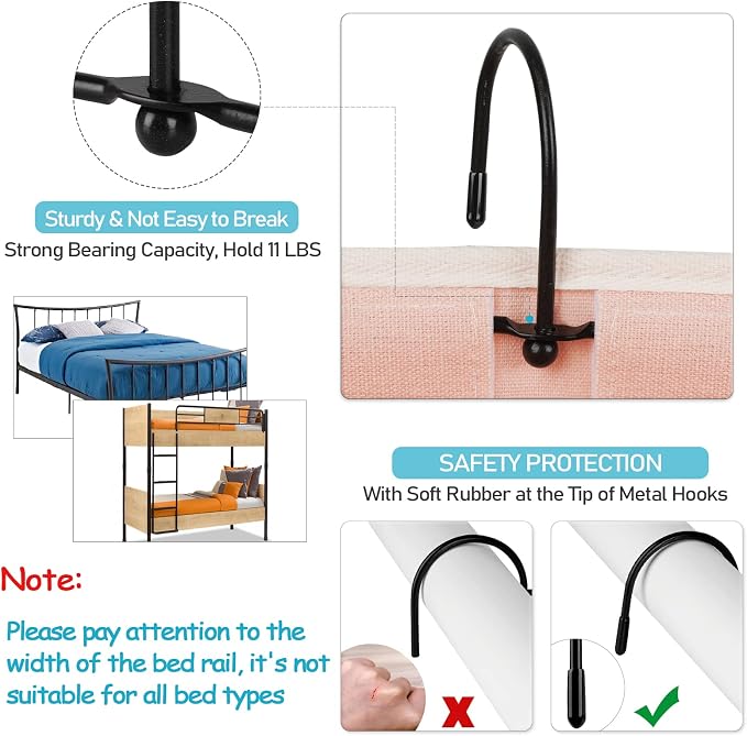 Loghot Bedside Caddy/Bedside Storage Bag Hanging Organizer - Image 2