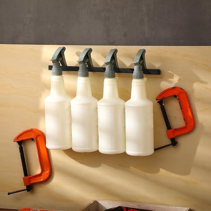 4 Pieces Spray Bottle Organizers 14 Inch Wall Mounted Detailing Bottle Storage - Image 4