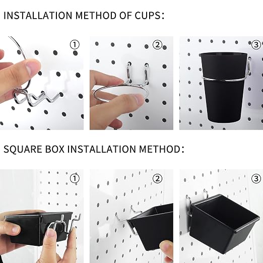 Kuhome 6 Sets Pegboard Bins - Image 4