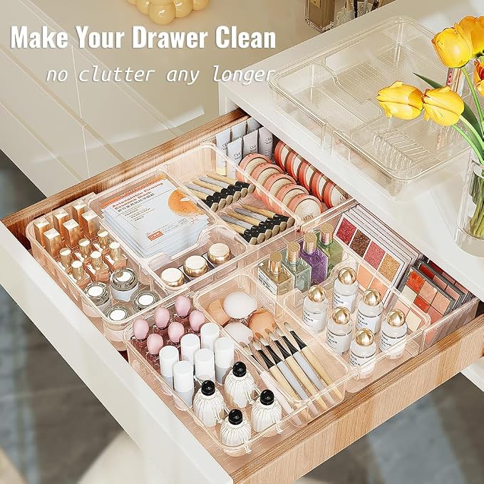 Expandable Drawer Organizer Tray from 11” to 19.1”, Adjustable Silverware in - Image 7