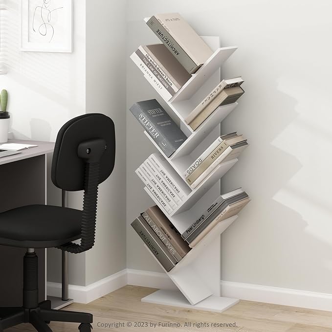 Furinno Tree Bookshelf 9-Tier Floor Standing Tree Bookcase - Image 2
