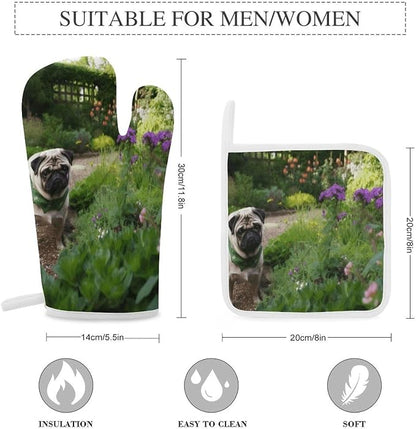 DOD in The Garden Oven Mitts and Pot Holders 3pcs Set | Polyester Heat - Image 2