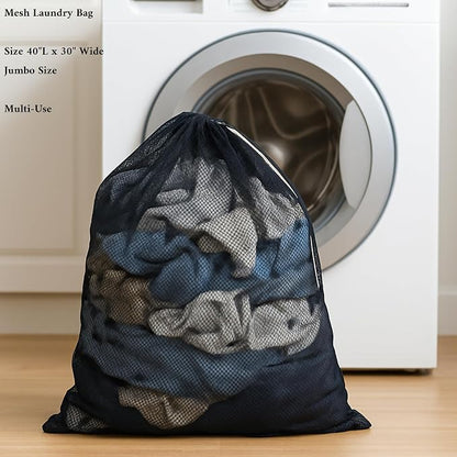 Extra Large Mesh Laundry Bag 40" x 30" – Drawstring, Sporting Goods – - Image 8