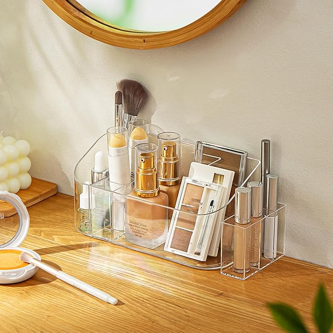 Bathroom Counter Shelf Vanity Trays, Makeup Organizer Tray by MORNITE