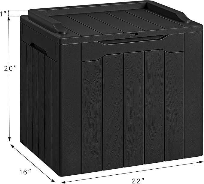Devoko 30 Gallon Resin Deck Box Waterproof Outdoor Storage Box - Image 7