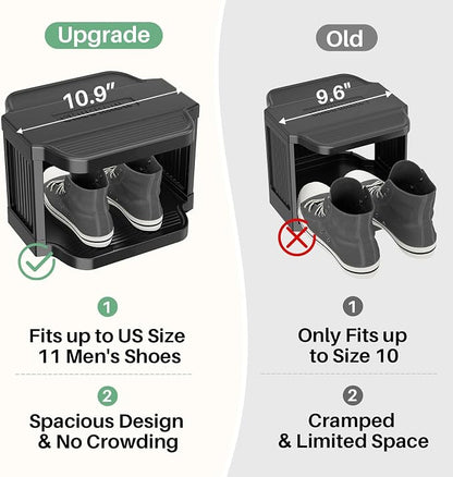 Kitstorack 8-Tier Vertical Plastic Shoe Rack, Freestanding Stackable Storage - Image 4