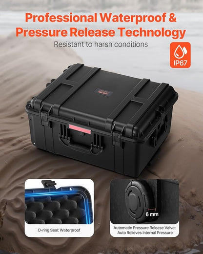 VEVOR Weatherproof Hard Case, Heavy Duty Protective Dry Box Case - Image 4