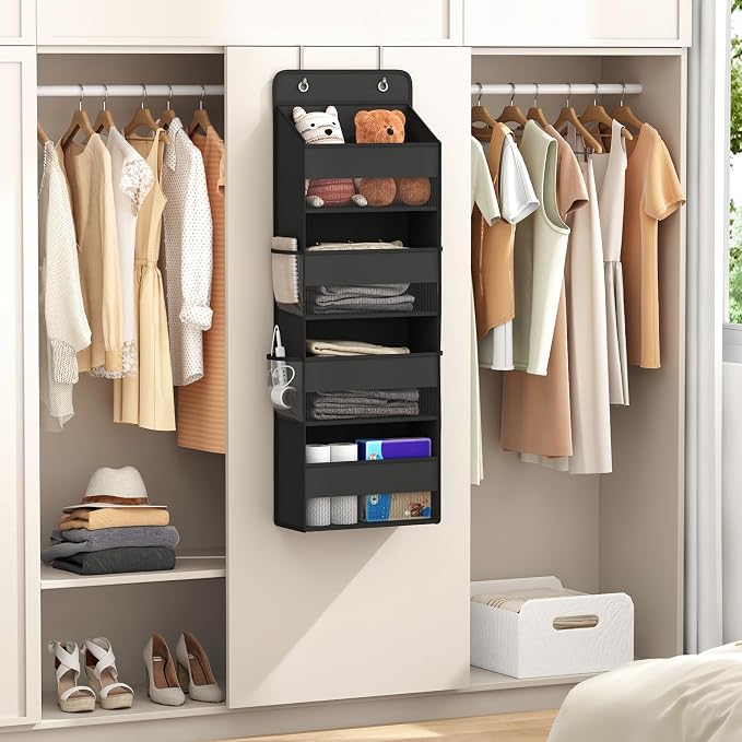 1 Pack 4-Tier Over the Door Organizer, Heavy-Duty Large Deep Pocket Hanging - Image 3