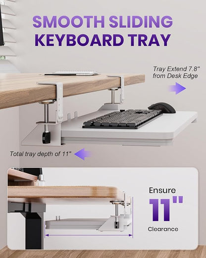 Ergonomic Keyboard Tray Under Desk, Pull Out - Image 4