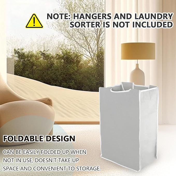 3 Pcs Laundry Sorter Replacement Bags Hamper Cart Removable Replacement Laundry - Image 6