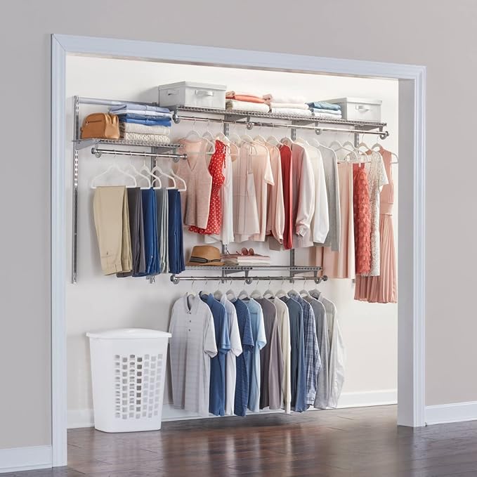 Rubbermaid Configurations Custom Closet Kit 4-8 Ft. Adjustable Metal Wire - Image 5