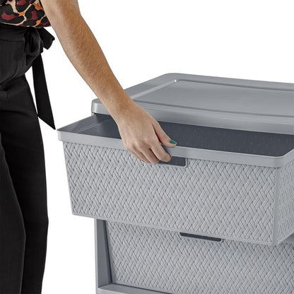 Stackable 3-Drawer Plastic Storage Organizer, Sturdy Stackable Storage Drawers - Image 7