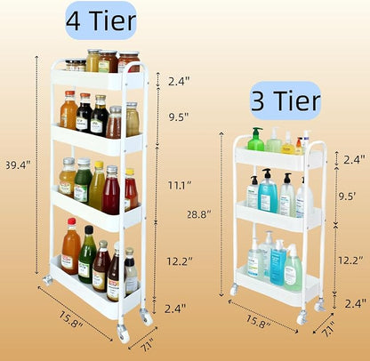 4 Tier Slim Kitchen Storage Cart - Image 6