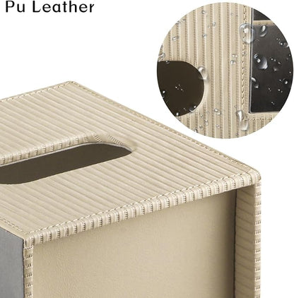 Modern PU Leather Cube Tissue Box Cover - Image 5