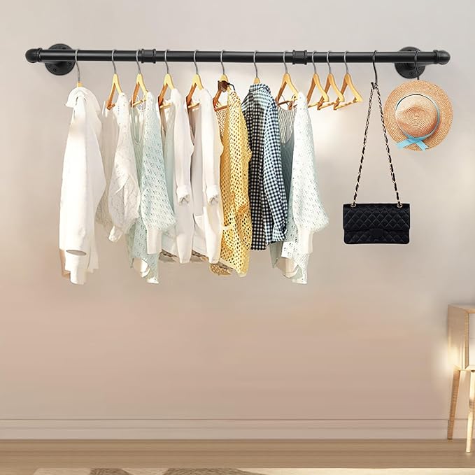 Livabber Industrial Pipe Clothes Rack, Heavy Duty Detachable Iron Garment Rack - Image 7