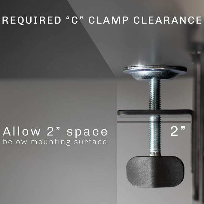 VIVO Black Clamp-on 36 x 12 in Desk Extender, DESK-EXT36 | Foldable, Wrist - Image 7