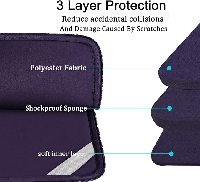 Laptop Case Bag 15.6 inch, Shockproof Protective Computer Carrying Cover - Image 4