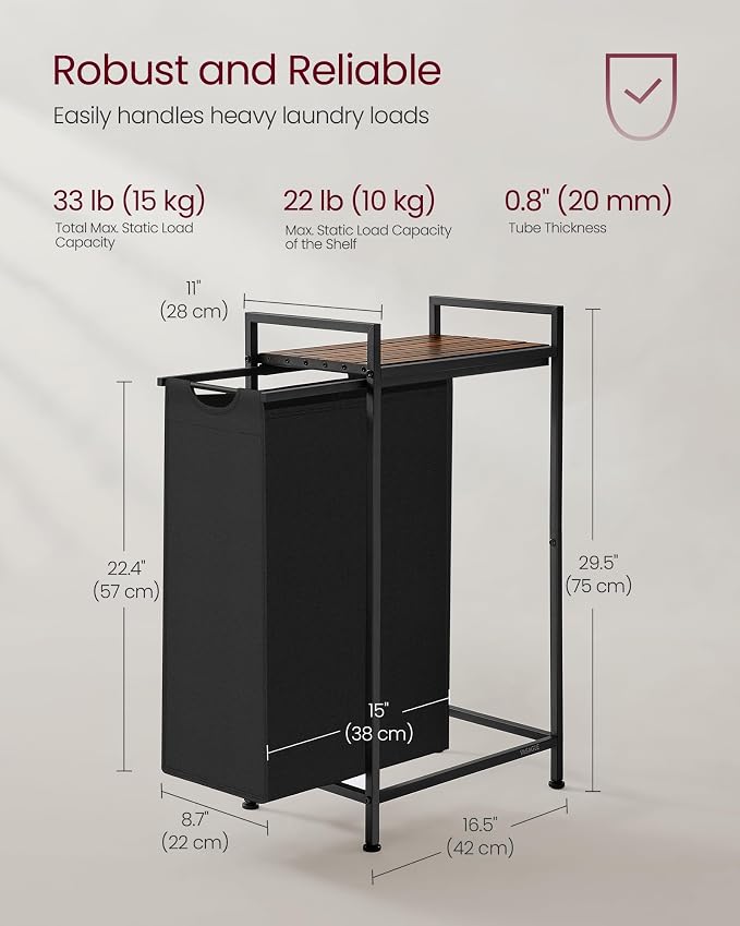VASAGLE Laundry Hamper, Laundry Basket, Laundry Sorter - Image 5