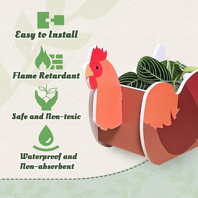 Hen Planter, Cute Animal Shape Flower Planters, Plant Pots - Image 3
