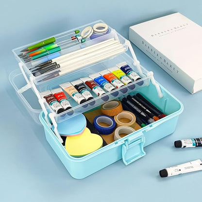 10Inch Tackle Box Organizer and Storage, Three-Layer Sewing Box - Image 6