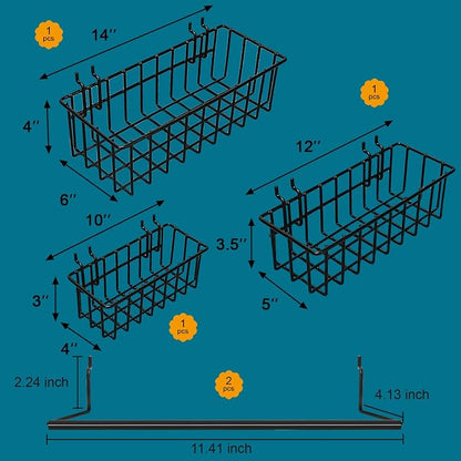 310PCS Pegboard Accessories Organizer Kit, Peg Board Baskets and Paper Towel - Image 4
