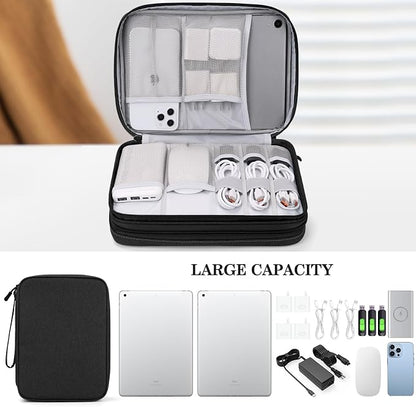 FYY Electronic Organizer, Extra Large Travel Cable Organizer Bag Pouch Portable - Image 6