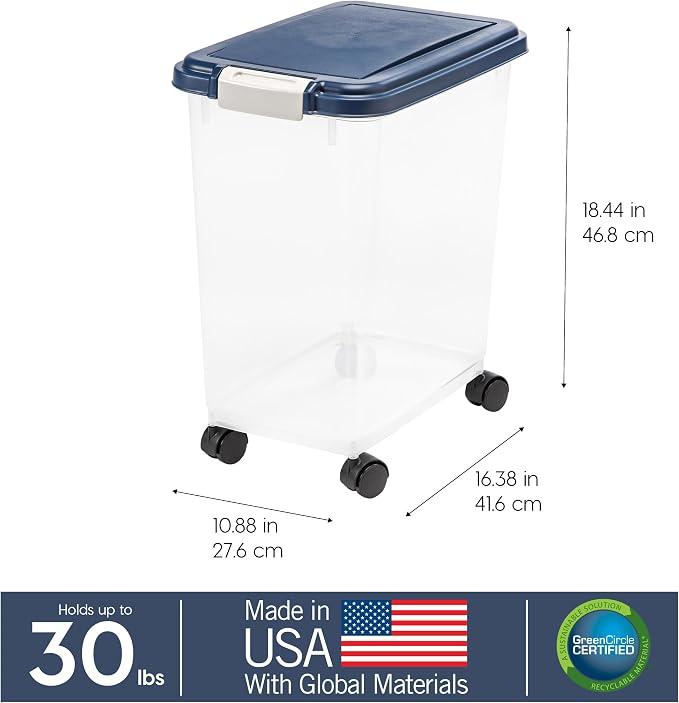 IRIS USA Airtight Dog Food Storage Container, Attachable Wheels, - Image 4