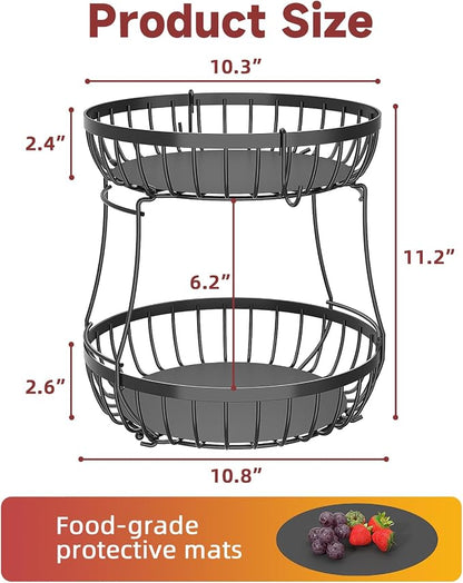 Sevenblue 2 Tier Large Fruit Bowl - Image 7