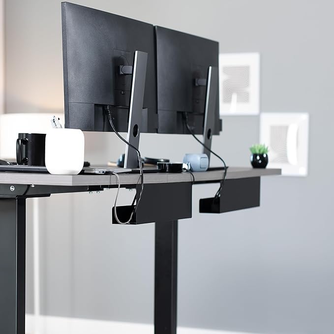 VIVO Under Desk 17 inch Cable Management Trays, Power Strip Holders, Cord - Image 2