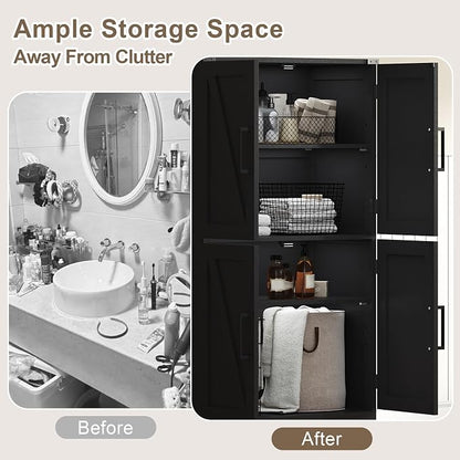 Treocho Farmhouse Bathroom Floor Cabinet - Image 4