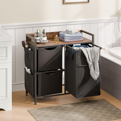 Laundry Sorter with 3 Sections, Laundry Hamper with Wheels, Laundry Basket with - Image 7
