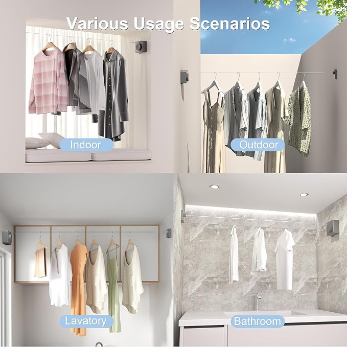 Suntree Retractable Clothesline in Grey - Image 3